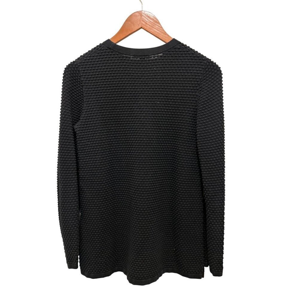 COS Waffle Stitch Cotton Jumper Dot Textured Knit Sweater in Black Size XSmall - Picture 8 of 9
